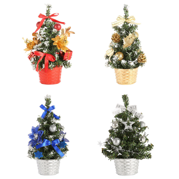 Julgranar 20cm Konstgjorda Bord Mini Julgran Hem Röd