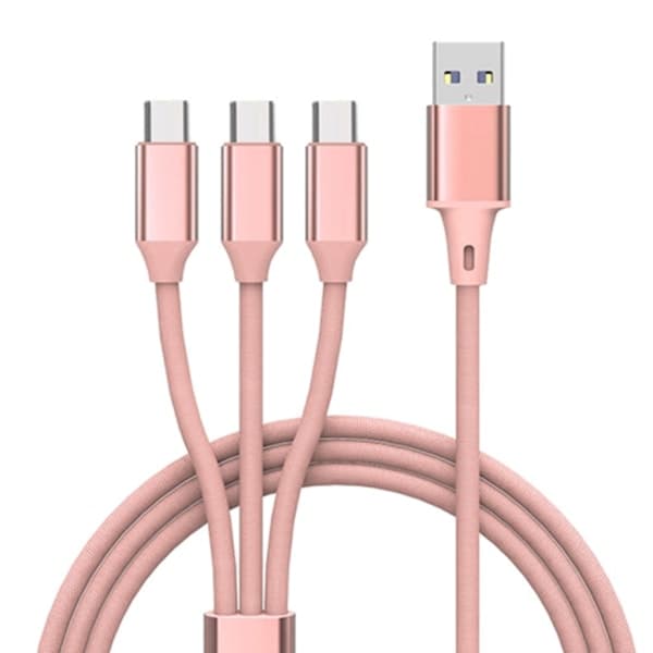 USB 2.0 TypeA hann til Micro USB hann adapter splitter kabel USB til TypeC konverter støtte høy hastighet lading 66W null - 3 Micro