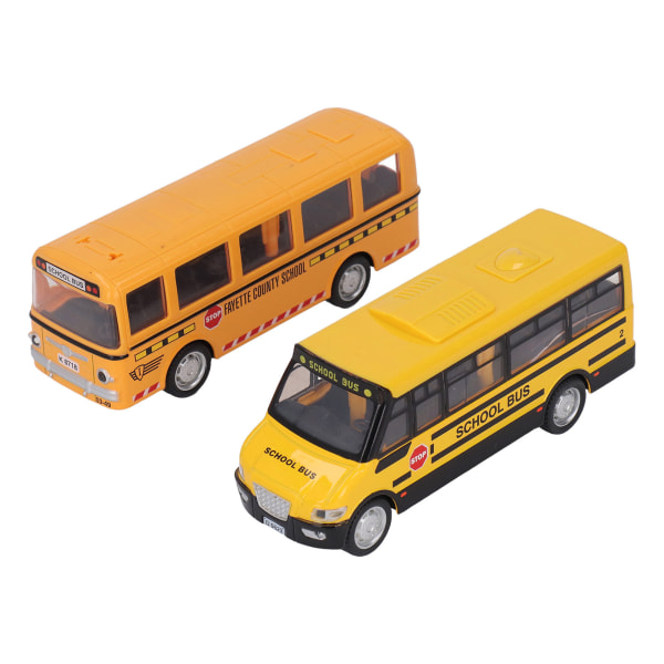 2 st Skolbussleksaker Verklighetstrogna detaljer 1:32 Intressant Lekfordon i gul legering för pojkar Flickor Presenter Heminredning