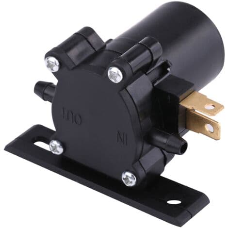 Universal Windshield Washer Pump - Black Plastic - 2-Pin Connector - Weight 82g for Quick Windshield Cleaning