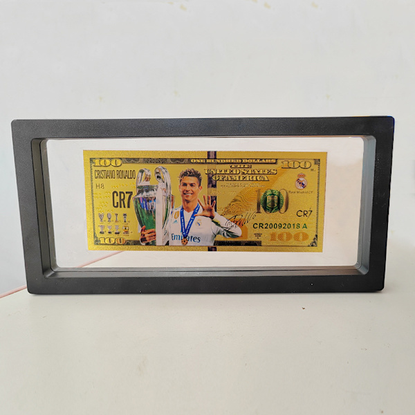Ronaldo-tähtijalkapallon muistoseteli Euroopan Cupin oheistuote hiekkasuperliigan muistoesine oheistuote with display shelf 2