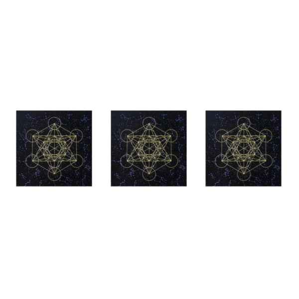 1/2/3 Astrologi Tarot Kortspil Bordsdæk Crystal Grid Sort 60x60cm 3Sæt Black 60x60cm 3Set