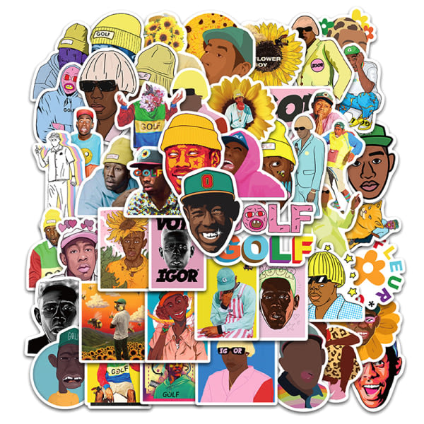 50 st Rapper Singer Tyler The Creator Stickers DIY Skateboard G Färg 50st Color 50Pcs