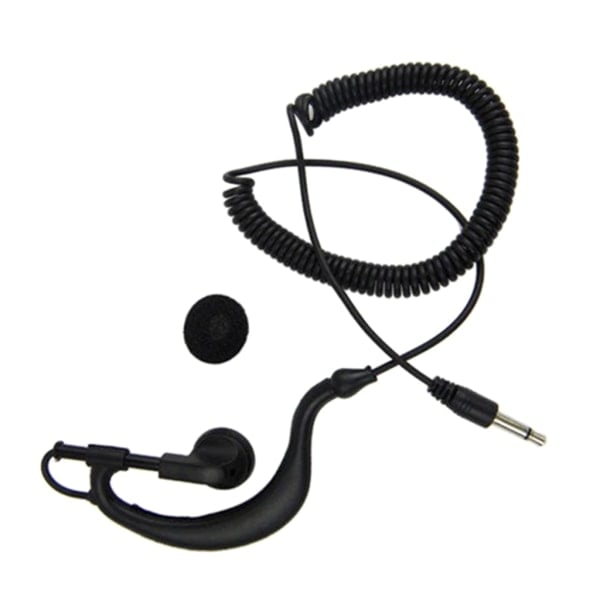 G-Shape Mjuk Öronkrok Hörlursheadset 3,5 mm Kontakt - Öronkrok Endast Lyssna Ham-Radio Hörlursheadset för 2-vägsradio