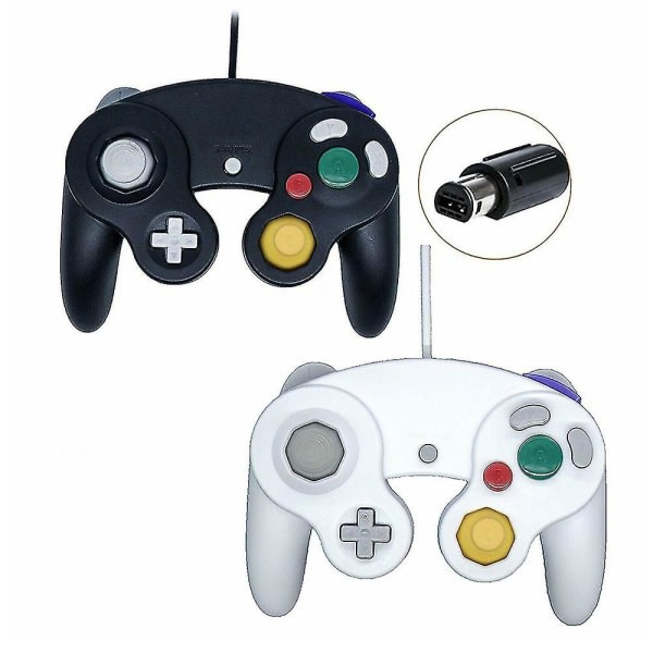 Ny Trådad Spelkontroll Gamepad för Nintendo Gamecube Konsol Wii U Konsol silver