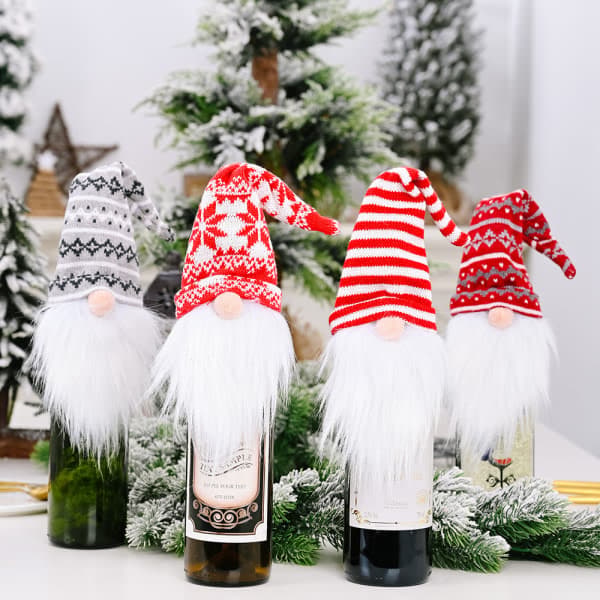 CDQ Vinflaske Topper Dekorative Julepynt Ferie