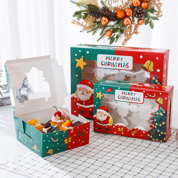 Julklappsinpackningsask med fönstergodischokladkax A9