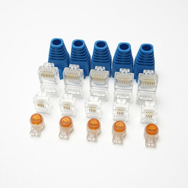 14 stk. Bærbar Ethernet Nettverk Maskinvare Veske Verktøy Nettverk LAN Kabel Krimp Tang Verktøy Kit Nettverk Reparasjonsverktøy Sett Dobbel-bruk Nettverkskabel Tester