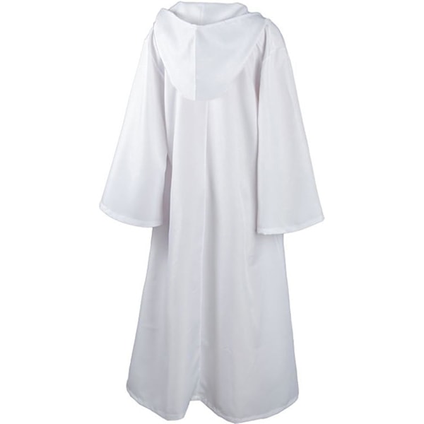 Halloween-kostym för vuxna, kappa, karneval, kostym, huvtröja, kappa, cosplay White XL