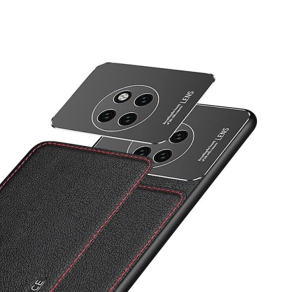 För Huawei Mate 20 Pro, frostad metall + lädertextur skyddande phone case Orange