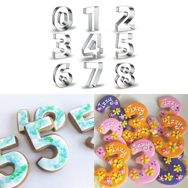 Styles Rustfrit Stål Form Form Tal Form DIY Fondant