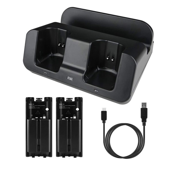 Laddstation Laddningsdocka för Wii U Fjärrkontroll Gamin white