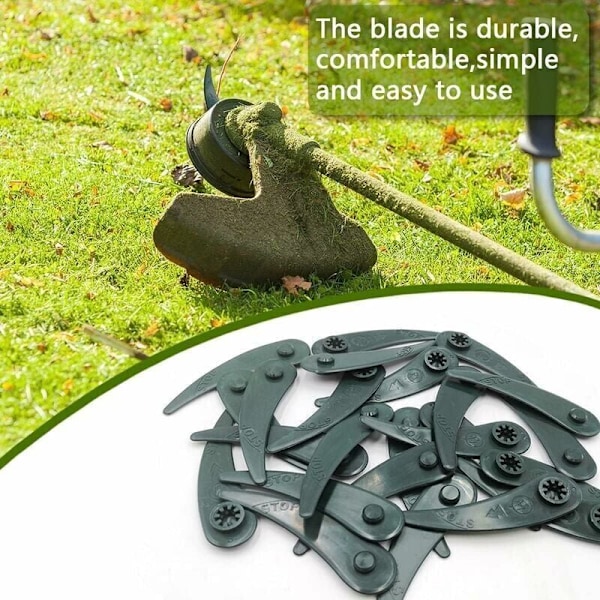 Pakke med 24 udskiftningsblade til Bosch Durablade Art 23-18 LI Art 26-18 LI plæneklippere, grøn.