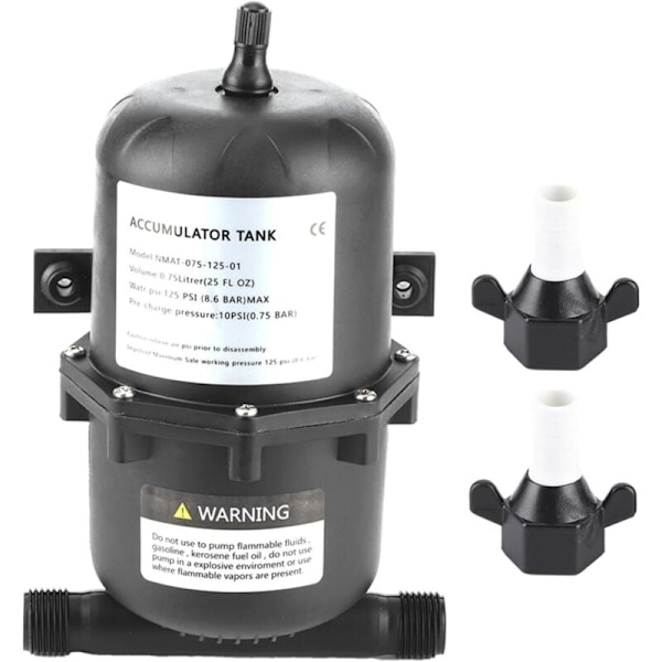 0,75L 125PSI Vesipumpun Virtaussäädin Merenkulkuun, Matkailuautoon, Paineakulle