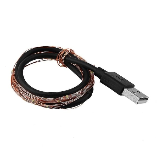 2m 20 LED Kreativ Vandtæt Ip66 LED Lyskæde Dc5v USB Genopladelig Lys
