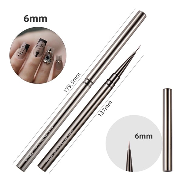 Kynsien taideharjat Liner Detailer Striping Brush Gel Polish Manic 6MM onesize 6MM onesize
