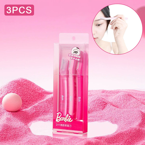 Barbie Series 2+1 Eyebrow Brow Razor Dermaplaning Painless Port