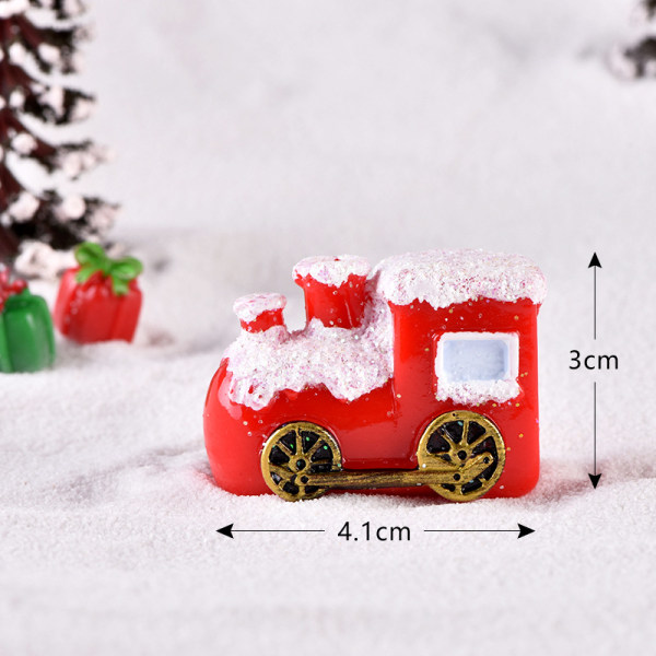 Julefigur, sød julemandsnemandstog Design DIY Fairy Landscape Decoration Mini Model Legetøj car