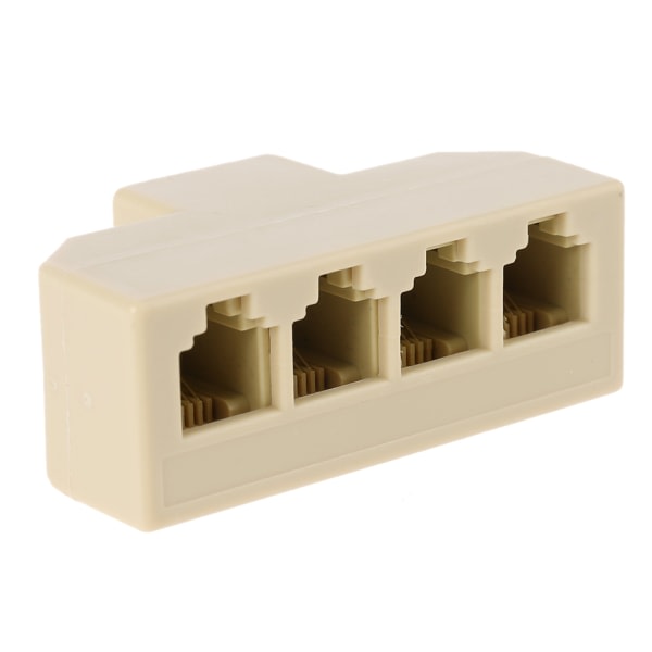 1 ST RJ11 Splitter 4-vejsadapter 1 til M til 4 F RJ-11 6P4C Telefonjack Splitter