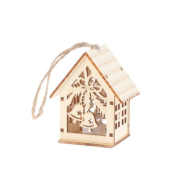 God Jul LED-lys Træhus Lysende Hytte Juleklokke one size Bell one size