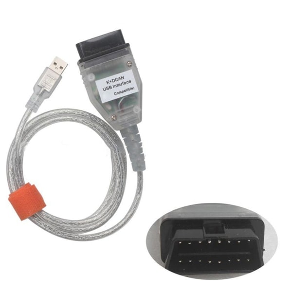 K+DCAN-gränssnitt med FT232-chip USB-kabel för E81 E82 E83 E87 E88 E90 E91