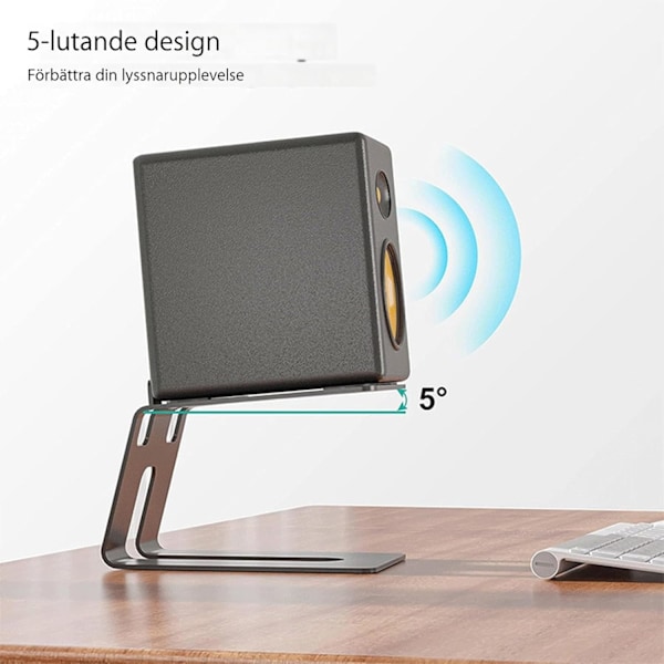 Studiomonitorstativ, 2-pack högtalarstativ för skrivbord eller bokhylla, stabila högtalarstativ för hemstudio eller kontor