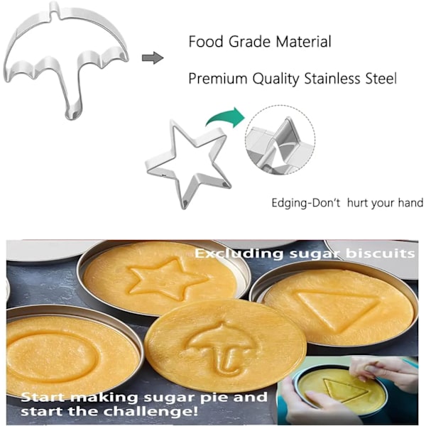 Squid Game Slikkepindepande Sæt - Rustfrit stål, Koreansk Honeycomb Cookie Maker til børn