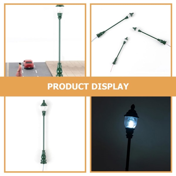 8 stk Modell Hage Lys Fairy Lamp Tog Jernbane Tog Lamper Stolpe Lampe Stolpe By Dukkehus Gatelys Modeller Mikro Landskap Lys