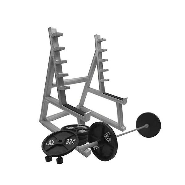 1 set Skrivbordsdekorationer Pennhållare med skivstång Mini Desktop Organizer Fitness Desktop O
