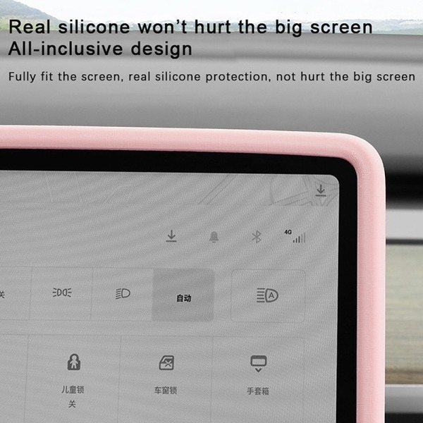 1 st Ny silikonskyddsram för modell 3 Y Edge Cover Cen Pink