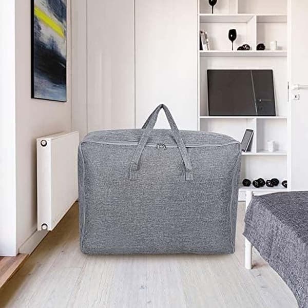 Oppbevaringspose for tepper og dyner, klespose under seng, sett med 2