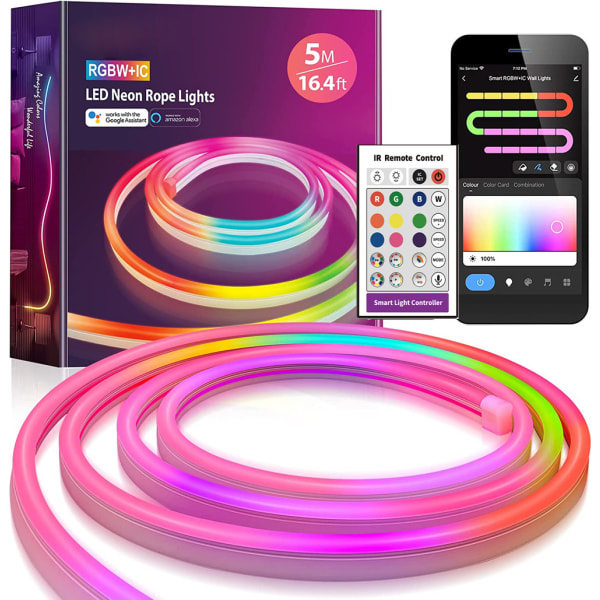 Tuya smart lampe med symfonisk neonlampe med 12V lavspændingseksplosiv lampe med 5m smart Wi-Fi-lampe