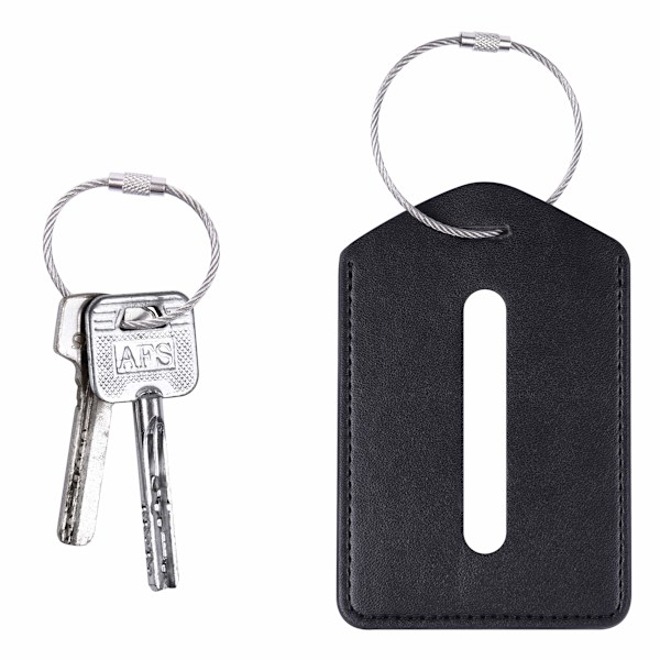 Nøglering, 100-pak med 15 cm rustfri ståltrådsring 1,5 mm kabeløjer til ophængning af bagagemærke, nøgler og ID-badge