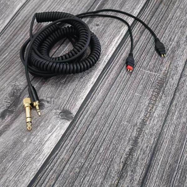 Laadukas korvaavakuulokejohto HD580 HD600 HD650 HD565 HD58X -kuulokkeille, 6,35 mm:n adapteri, parannettu kestävyys, 2 metriä