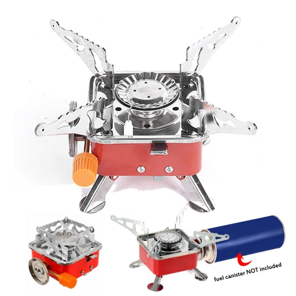 Utomhus picknick Gasbrænder Camping Vandring Fiske Mini Gasspis Cook BBQ lotus