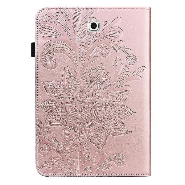 För Samsung Galaxy Tab S2 9.7 T810/t815 Spetsblompräglingsmönster Horisontellt case med hållare & kortplatser & plånbok & fotoram