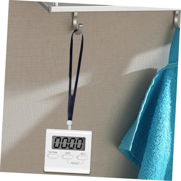 Kontortimer Børneklokke Timer Alarm Hvid