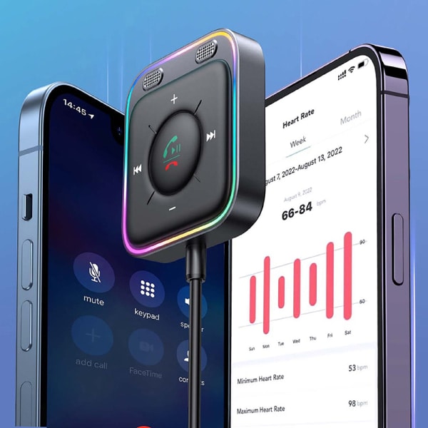 Bluetooth 5,3 biladapter 3,5 mm AUX-adapter Bluetooth trådlös