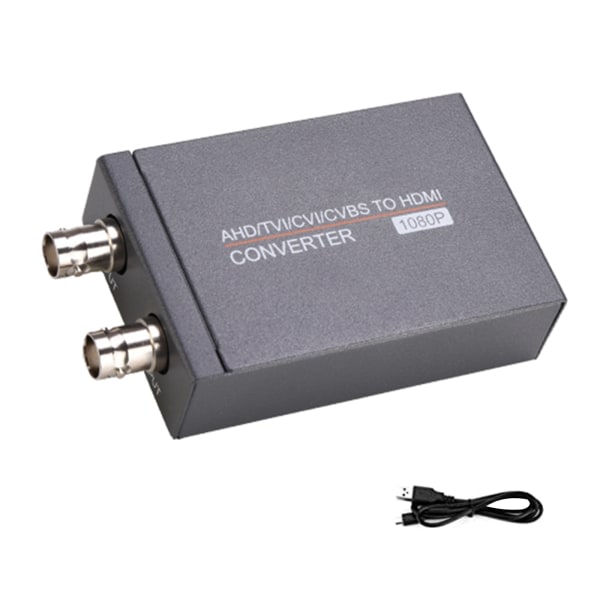 1 AHD/TVI/C-VI/CVBS-HDMI-yhteensopiva muuntimen signaalinsiirtosovitin