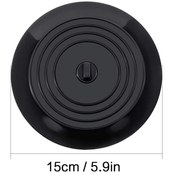 Silikon Badekarplugger Vaskestopper Kjøkkenvask Plugg 15CM Diameter for Kjøkken, Bad og Vaskerom Universal Avløpsplugg Stopper (1 stk, Hvit)