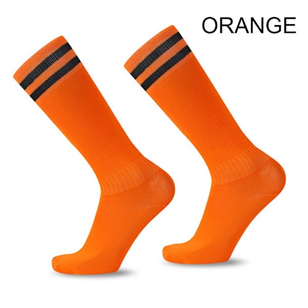 Fodboldstrømper til børn og voksne, knæhøje strømper, sportsfodboldstrømper orange orange EU 30-37