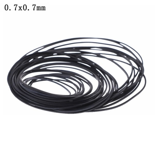 CD DVD Gummi-remme 0,7 mm 1 mm Kassette Blandet Kvadratisk Flad Kassettebåndafspiller - 30 stk., Sort B