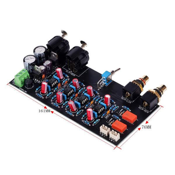 JRC5532 OP Balansert Ubalansert Inngang til Balansert Utgangskort AMP Stereo Preamp-kort Full Tinning-prosess