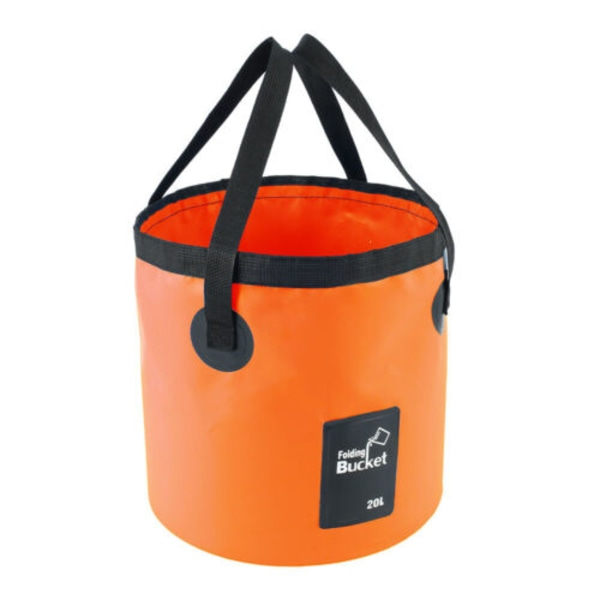 20L Bærbar Foldbar Spand Fiskespand Bilvask Opbevaring Orange