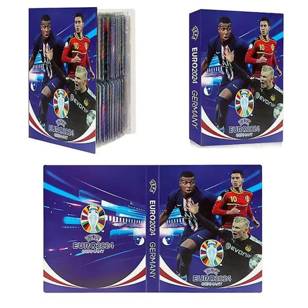 Fotbollskortsalbum - 240 stjärnkortsbox samlingsalbum bokmapp