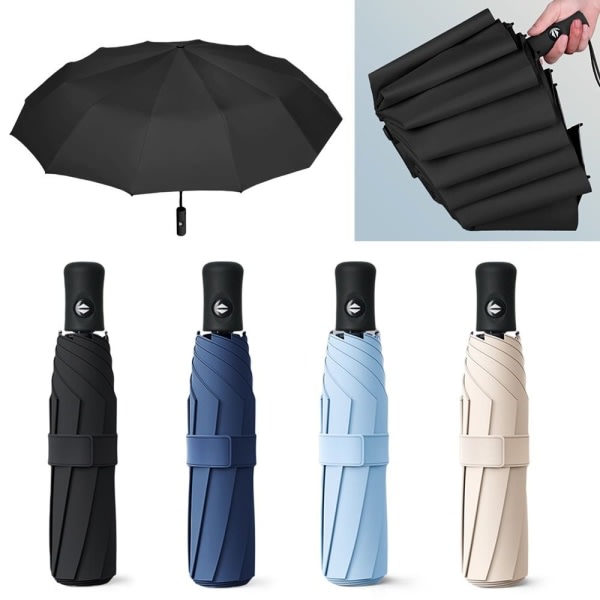 Fällbart paraplysolskydd DJUPBLÅT