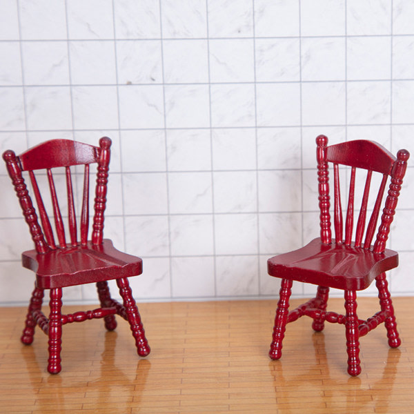 Dockhus Miniatyrstol/matbord Miljövänlig målning för dockskåpsmöbler DIY Roll för lek Accs Barnleksak M null - B