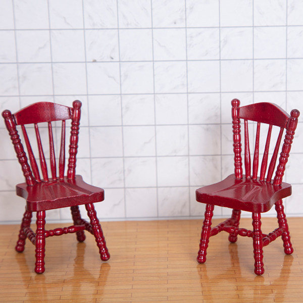 Nukkekodin Miniatyyri Tuoli/Ruokapöytä Ympäristöystävällinen Maalaus Nukkekodin Kalusteille DIY Roolileikki Tarvikkeet Lasten Leikki M null - B