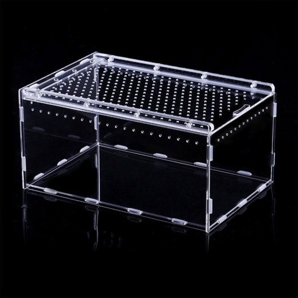 Akryl Reptil Terrarium Insekter Tarantuler Indhegn Tanke Snegl Edderkop Habitat