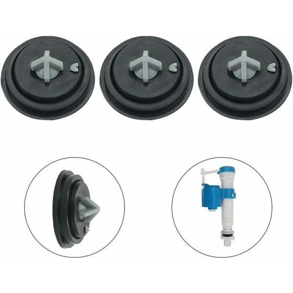 3 st Ventildiaphragmaförsegling, Flottörventildiaphragma, Ventildiaphragmaförsegling, Sidomonterad Diaphragmaförsegling för Toalettspolningsunderhåll